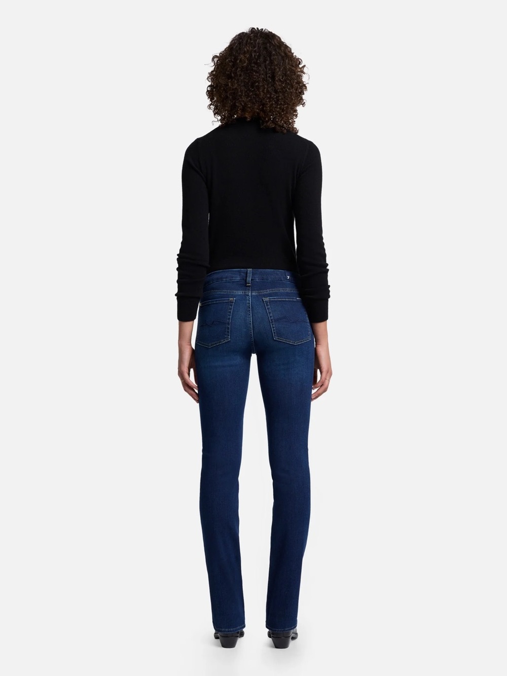 7 for All Mankind Kimmie straight-leg jeans distressed medium wash. Size 25.